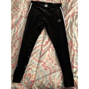 Adidas velour leggings size L